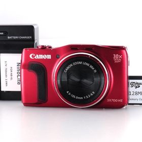 【キヤノン】Canon PowerShot SX700 HS レッド コンパクトデジタルカメラ +バッテリー #T768
