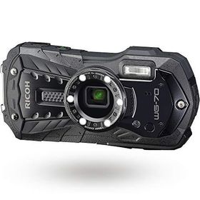 RICOH WG-70 ブラック リコー本格防水デジタルカメラ 14m防水 (連続2時間) 1.6m耐衝撃 防塵 -10℃耐寒 アウトドアで活躍するタフネスボディ CALSモー