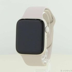 〔中古〕Apple(アップル) Apple Watch SE 第2世代 GPS 44mm スターライトアルミニウムケース スターライトスポーツバンド〔377-ud〕