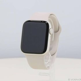 〔中古〕Apple(アップル) Apple Watch SE 第2世代 GPS 44mm スターライトアルミニウムケース スターライトスポーツバンド〔377-ud〕
