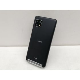 【中古】SHARP au 【SIMロック解除済み】 AQUOS sense5G ブラック 4GB 64GB SHG03【仙台イービーンズ】保証期間１ヶ月【ランクC】