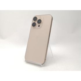 【中古】Apple docomo 【SIMフリー】 iPhone 16 Pro 128GB デザートチタニウム MYMX3J/A【新宿2】保証期間１ヶ月【ランクA】