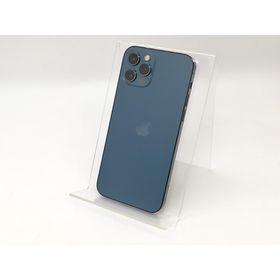 【中古】Apple au 【SIMロック解除済み】 iPhone 12 Pro 256GB パシフィックブルー MGMD3J/A【秋葉4号】保証期間１ヶ月【ランクC】