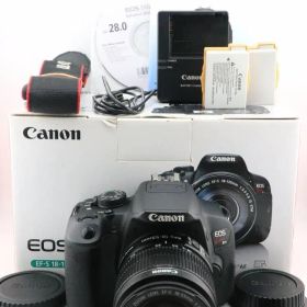 美品★ショット数9,385回キヤノン CANON EOS Kiss X7i + EF-S 18-55mm F3.5-5.6 IS II 元箱・充電器・ストラップ・説明書付W0620＃5231
