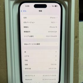 iPhone 16 256GB 本体 Apple製SIMフリー ジャンク品