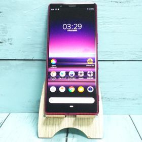 au Xperia5 SOV41 レッド 本体 白ロム SIMロック解除済み SIMフリー 341150