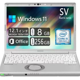 Panasonic Let`s note CF-SV7 第8世代Intel Core i5 プロセッサー - 8GB RAM - 256GB M.2 SSD - WiFi&amp;Bluetooth - Webカメラ内蔵 - Type-C - MS O