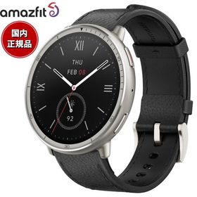アマズフィット AMAZFIT スマートウォッチ Active 2 ブラックレザー 腕時計 SP170073-C225