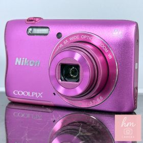 Nikon COOLPIX S3700 ピンク コンパクトデジタルカメラ 2005万画素 光学8倍ズーム 広角25mm Wi-Fi NFC メイクアップ機能 ニコン