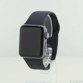 〔中古〕Apple(アップル) Apple Watch Series 3 GPS 38mm スペースグレイアルミニウムケース ブラックスポーツバンド〔247-ud〕