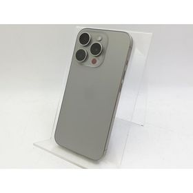 【中古】Apple 楽天モバイル 【SIMフリー】 iPhone 15 Pro 128GB ナチュラルチタニウム MTU93J/A【大宮東口】保証期間１ヶ月【ランクC】