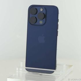 〔中古〕Apple(アップル) iPhone15 Pro 128GB ブルーチタニウム MTUA3J／A SIMフリー〔269-ud〕