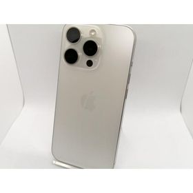 【中古】Apple SoftBank 【SIMフリー】 iPhone 15 Pro 128GB ホワイトチタニウム MTU83J/A【新宿】保証期間１ヶ月【ランクC】