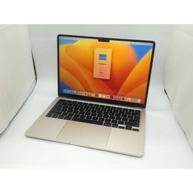 【中古】Apple MacBook Air 13インチ CTO (M2,2022) スターライト M2(CPU:8C/GPU:8C)/8G/256G/30W AC【福岡天神】保証期間１ヶ月【ランクB】