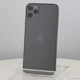 (中古)Apple iPhone11 Pro Max 256GB スペースグレイ MWHJ2J/A SIMフリー(377-ud)