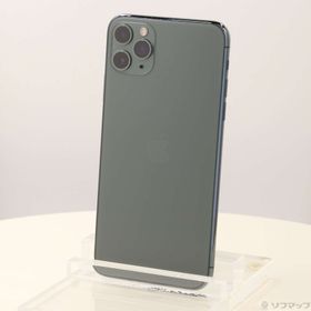 (中古)Apple iPhone11 Pro Max 256GB ミッドナイトグリーン MWHM2J/A SIMフリー(269-ud)