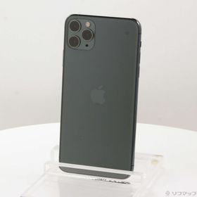 (中古)Apple iPhone11 Pro Max 256GB ミッドナイトグリーン MWHM2J/A SoftBank(348-ud)
