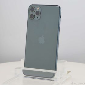 (中古)Apple iPhone11 Pro Max 64GB ミッドナイトグリーン MWHH2J/A SoftBank(377-ud)