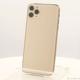 (中古)Apple iPhone11 Pro Max 64GB ゴールド MWHG2J/A SIMフリー(269-ud)