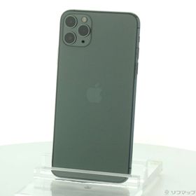 (中古)Apple iPhone11 Pro Max 512GB ミッドナイトグリーン MWHR2J/A SoftBank(344-ud)