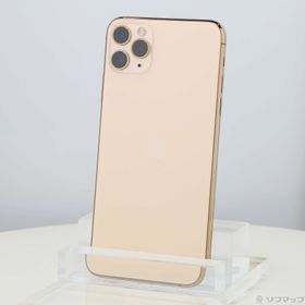(中古)Apple iPhone11 Pro Max 64GB ゴールド MWHG2J/A SIMフリー(262-ud)