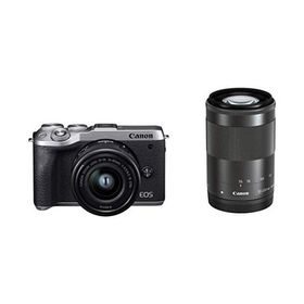 Canon EOS M6 Mark II ダブルズームキット シルバー 良品 動作確認済み 1ヶ月保証付 小型軽量 ミラーレス
