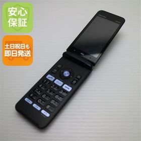安心保証 良品中古 GRATINA KYF37 かんたんケータイ ブラック 本体 白ロム