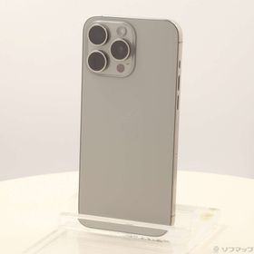 (中古)Apple iPhone15 Pro Max 512GB ナチュラルチタニウム MU6W3J/A SIMフリー(377-ud)