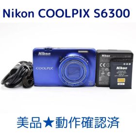 【美品】Nikon COOLPIX S6300 ブルー 動作確認済