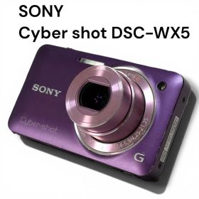 SONY Cybershot DSC-WX5 動作確認済 紫 パープル デジカメ