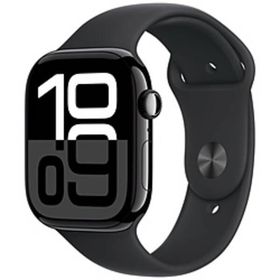 〔中古〕Apple(アップル) Apple Watch Series 10 GPS 46mm ジェットブラックアルミニウムケース ブラックスポーツバンド〔377-ud〕