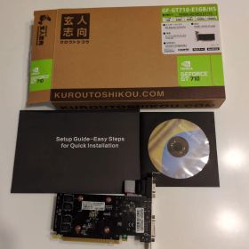 玄人志向 GeForce GT 710 1GB ファンレス【箱・説明書あり】