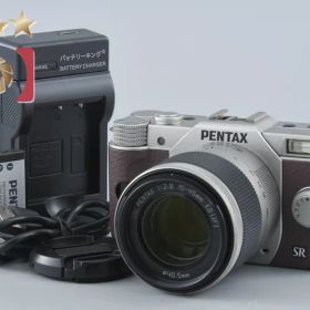 【中古】PENTAX ペンタックス Q10 シルバーブラウン + SMC 15-45mm f/2.8 ED IF 06 TELEPHOTO ZOOM シャッター回数僅少