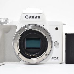 ★美品★ キャノン CANON EOS KISS M ボディ ホワイト ミラーレス一眼 小スレ 動作良好 ★ #8709