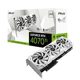 (中古)PNY GeForce RTX 4070 Ti 12GB VERTO LED 3FAN White Edition VCG4070T12TFWXPB1(262-ud)