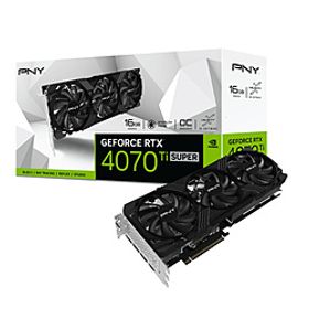 (中古)PNY PNY GeForce RTX 4070 Ti SUPER 16GB VERTO OC 3FAN VCG4070TS16TFXPB1-O(377-ud)