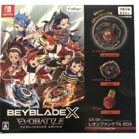s1104【新品未開封・限定ベイ同梱】Nintendo Switch ベイブレードエックス エボバトル CX-00 レオンファングT4-60A レッドVer. フリュー JAN4562240238224