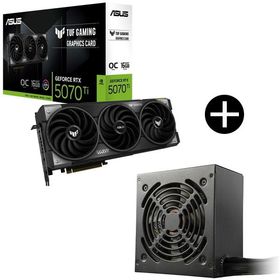 ASUS TUF-RTX5070TI-O16G-GAMING グラフィックボード + COUGAR CGR BA-750 電源ユニット セット