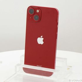 (中古)Apple iPhone13 128GB プロダクトレッド MLNF3J/A SIMフリー(251-ud)