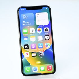【液晶美品＊動作可＊電池100 %】au SIMフリーiPhone X 256GB シルバー