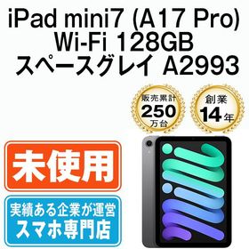 【未開封】 iPad mini7 (A17 Pro) Wi-Fi 128GB スペースグレイ A2993 eSIM専用端末ipdm7mtm3981s