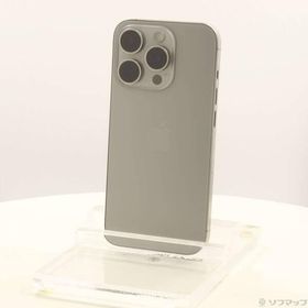 〔中古〕Apple(アップル) iPhone15 Pro 256GB ナチュラルチタニウム MTUF3J／A SIMフリー〔377-ud〕