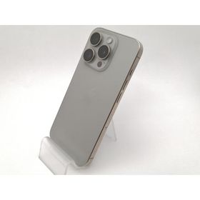 【中古】Apple 国内版 【SIMフリー】 iPhone 15 Pro 256GB ナチュラルチタニウム MTUF3J/A【新宿東口】保証期間１ヶ月【ランクC】