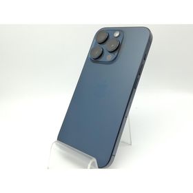 【中古】Apple docomo 【SIMフリー】 iPhone 15 Pro 256GB ブルーチタニウム MTUG3J/A【川崎駅前】保証期間１ヶ月【ランクB】