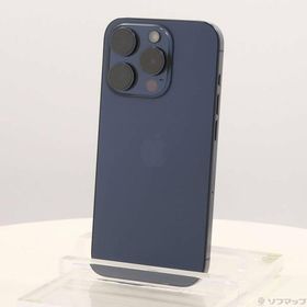 〔中古〕Apple(アップル) iPhone15 Pro 256GB ブルーチタニウム MTUG3J／A SIMフリー〔377-ud〕