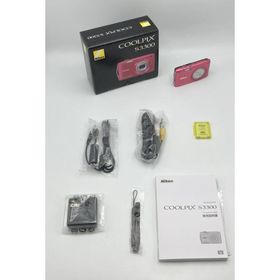 【中古 動作確認済】 Nikon デジタルカメラ COOLPIX (クールピクス) S3300 ストロベリーピンク S3300PK