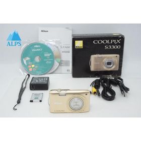 美品 Nikon ニコン COOLPIX S3300 コンパクトデジタルカメラ スイートゴールド 元箱付 260420d【アルプスカメラ】