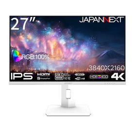 JAPANNEXT ジャパンネクスト IPSパネル採用 4K対応27型液晶ディスプレイ ホワイト 画面昇降 回転 2年保証 JN-IPS27U2-HSPC6-W