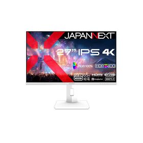 JAPANNEXT JN-IPS27U2-HSPC6-W 液晶ディスプレイ 27型/ 3840×2160/ HDMI×1、DP×1、USB-C×1/ ホワイト/ スピーカー有/ 2…