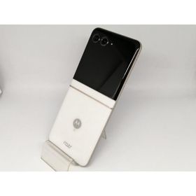 【中古】MOTOROLA docomo 【SIMフリー】 motorola razr 50d ホワイトマーブル 8GB 256GB M-51E【OSU301】保証期間１ヶ月【ランクA】